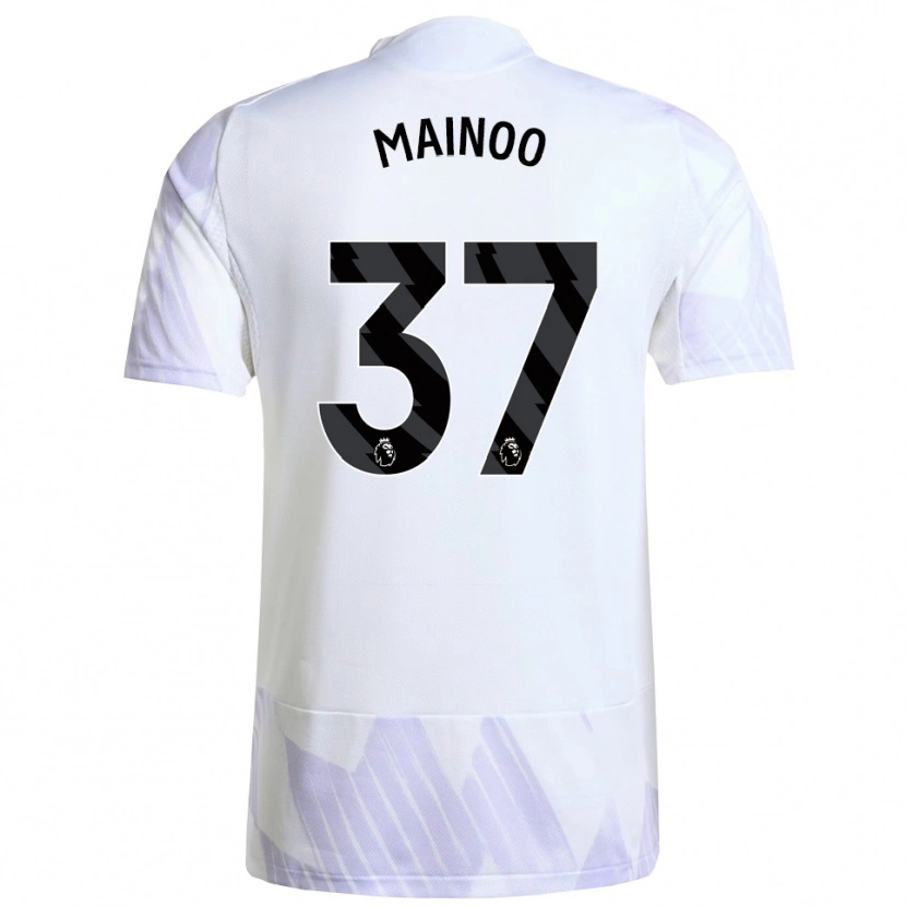Danxen Femme Maillot Kobbie Mainoo #37 Blanc Violet Violet Tenues Extérieur 2025/26 T-Shirt