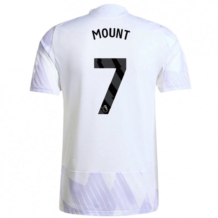 Danxen Femme Maillot Mason Mount #7 Blanc Violet Violet Tenues Extérieur 2025/26 T-Shirt