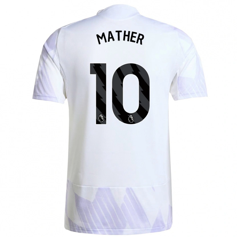 Danxen Femme Maillot Sam Mather #10 Blanc Violet Violet Tenues Extérieur 2025/26 T-Shirt