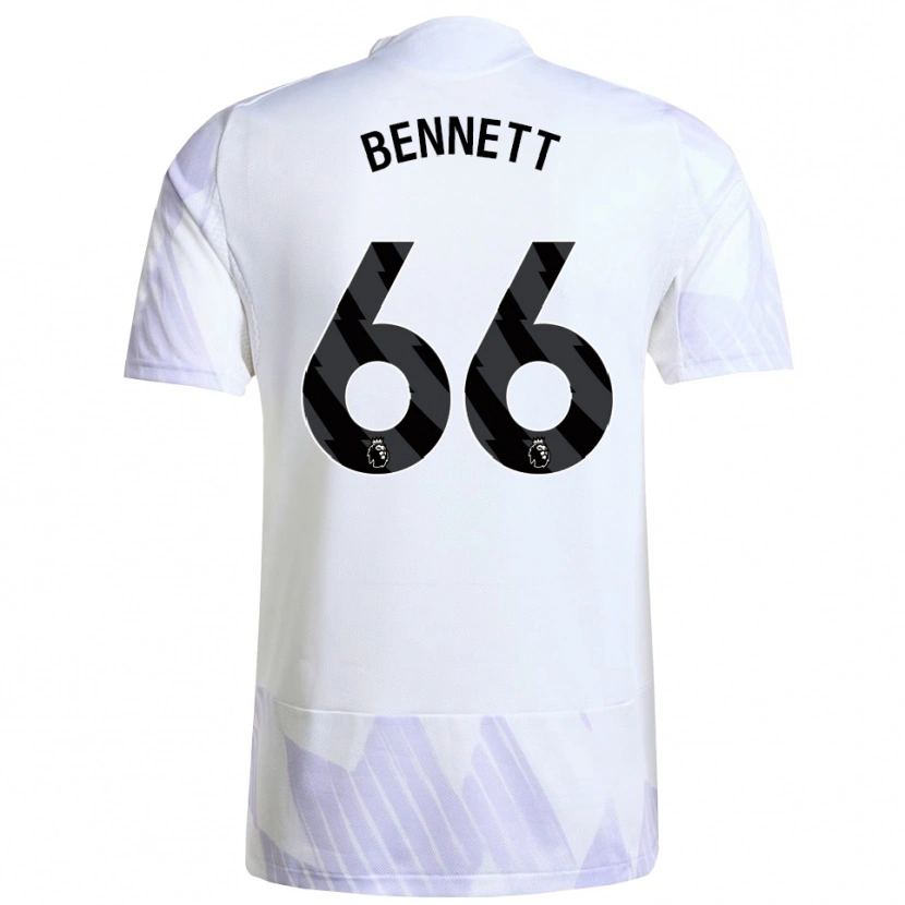 Danxen Femme Maillot Rhys Bennett #66 Blanc Violet Violet Tenues Extérieur 2025/26 T-Shirt