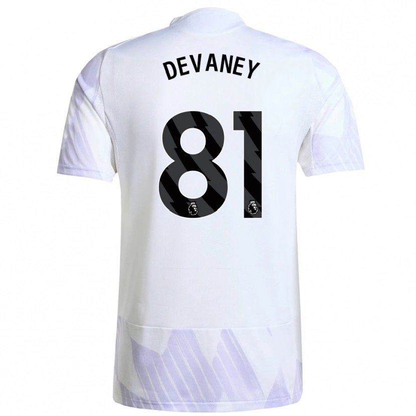 Danxen Femme Maillot Jacob Devaney #81 Blanc Violet Violet Tenues Extérieur 2025/26 T-Shirt