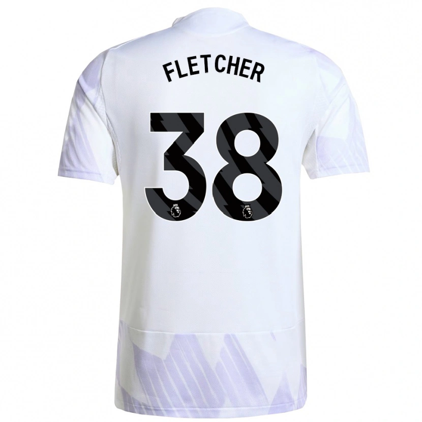 Danxen Femme Maillot Jack Fletcher #38 Blanc Violet Violet Tenues Extérieur 2025/26 T-Shirt