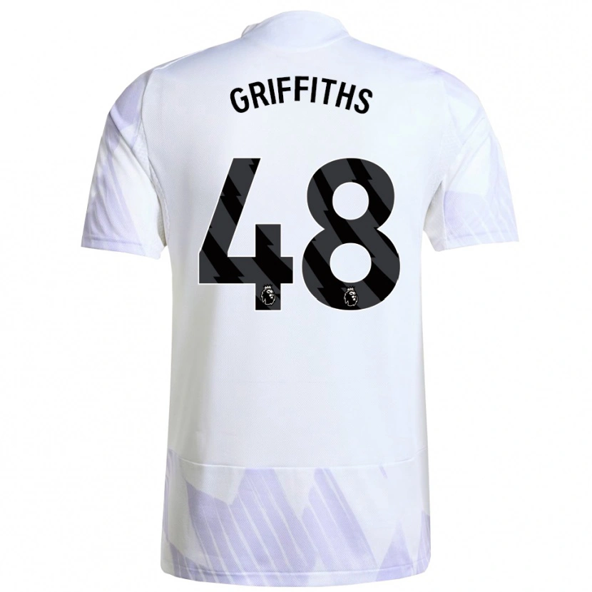 Danxen Femme Maillot Mared Griffiths #48 Blanc Violet Violet Tenues Extérieur 2025/26 T-Shirt