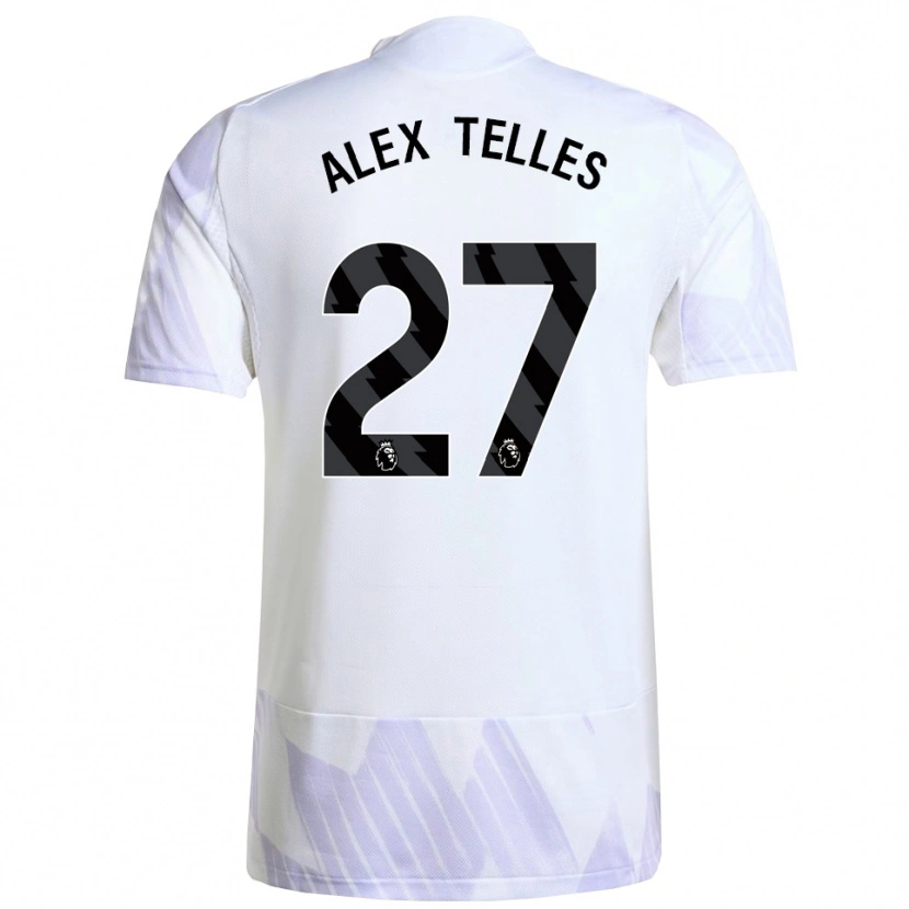 Danxen Femme Maillot Alex Nicolao Telles #27 Blanc Violet Violet Tenues Extérieur 2025/26 T-Shirt