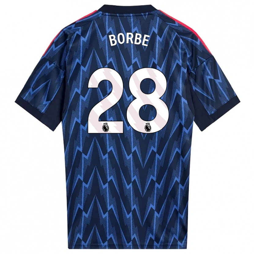 Danxen Femme Maillot Anneke Borbe #28 Marine Rouge Tenues Extérieur 2025/26 T-Shirt