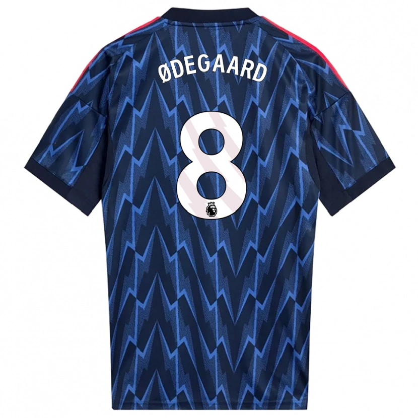 Danxen Femme Maillot Martin Ødegaard #8 Marine Rouge Tenues Extérieur 2025/26 T-Shirt