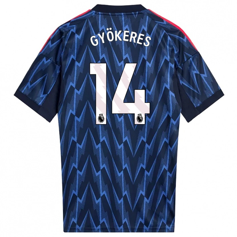 Danxen Femme Maillot Viktor Gyökeres #14 Marine Rouge Tenues Extérieur 2025/26 T-Shirt