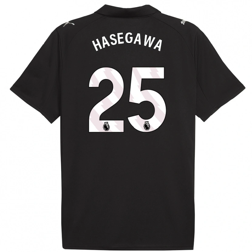Danxen Femme Maillot Yui Hasegawa #25 Noir Blanc Tenues Extérieur 2025/26 T-Shirt