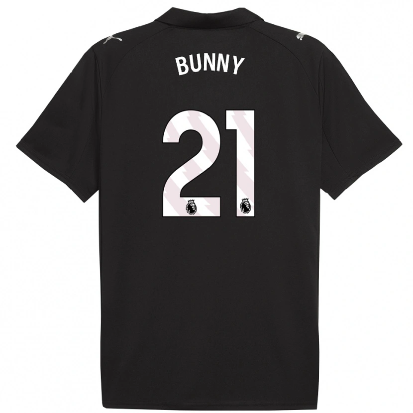 Danxen Femme Maillot Khadija Shaw #21 Noir Blanc Tenues Extérieur 2025/26 T-Shirt