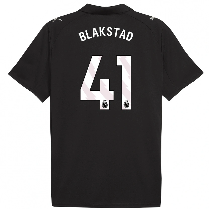 Danxen Femme Maillot Julie Blakstad #41 Noir Blanc Tenues Extérieur 2025/26 T-Shirt