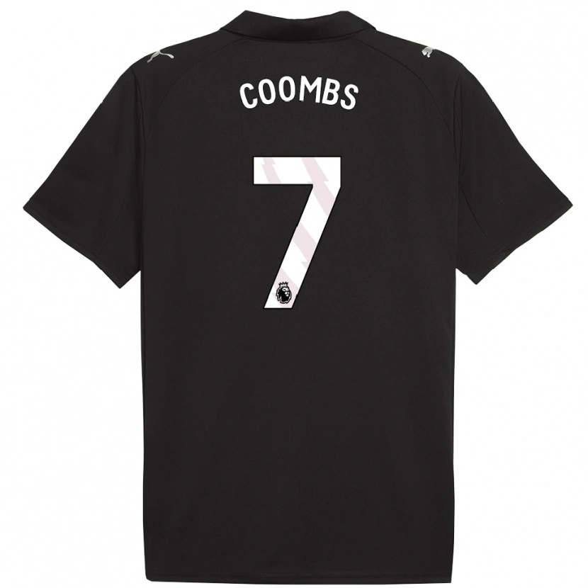 Danxen Femme Maillot Laura Coombs #7 Noir Blanc Tenues Extérieur 2025/26 T-Shirt
