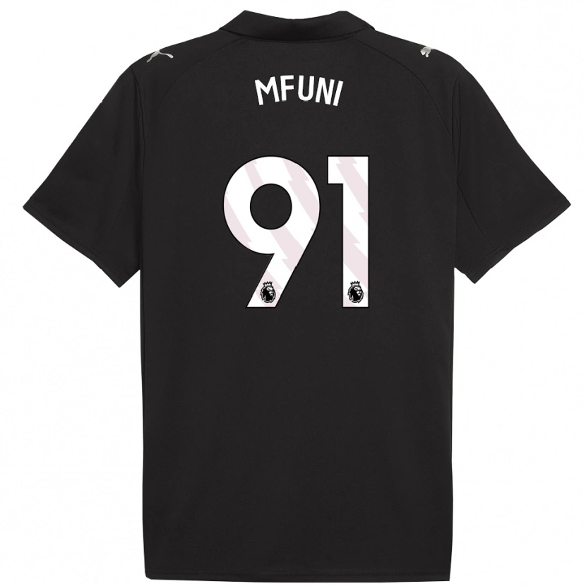 Danxen Femme Maillot Stephen Mfuni #91 Noir Blanc Tenues Extérieur 2025/26 T-Shirt
