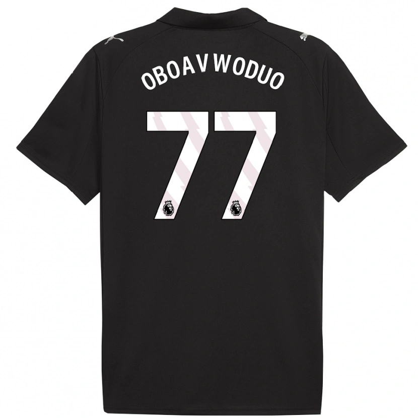 Danxen Femme Maillot Justin Oboavwoduo #77 Noir Blanc Tenues Extérieur 2025/26 T-Shirt