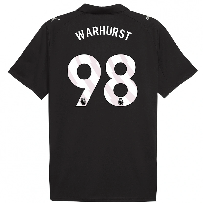 Danxen Femme Maillot Matty Warhurst #98 Noir Blanc Tenues Extérieur 2025/26 T-Shirt