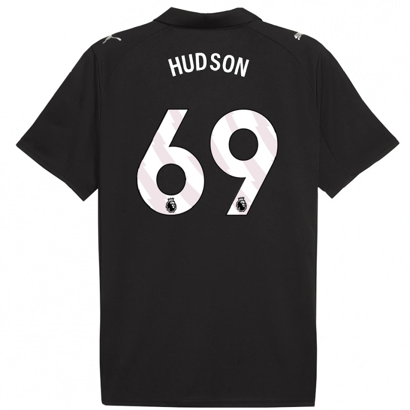 Danxen Femme Maillot Max Hudson #69 Noir Blanc Tenues Extérieur 2025/26 T-Shirt