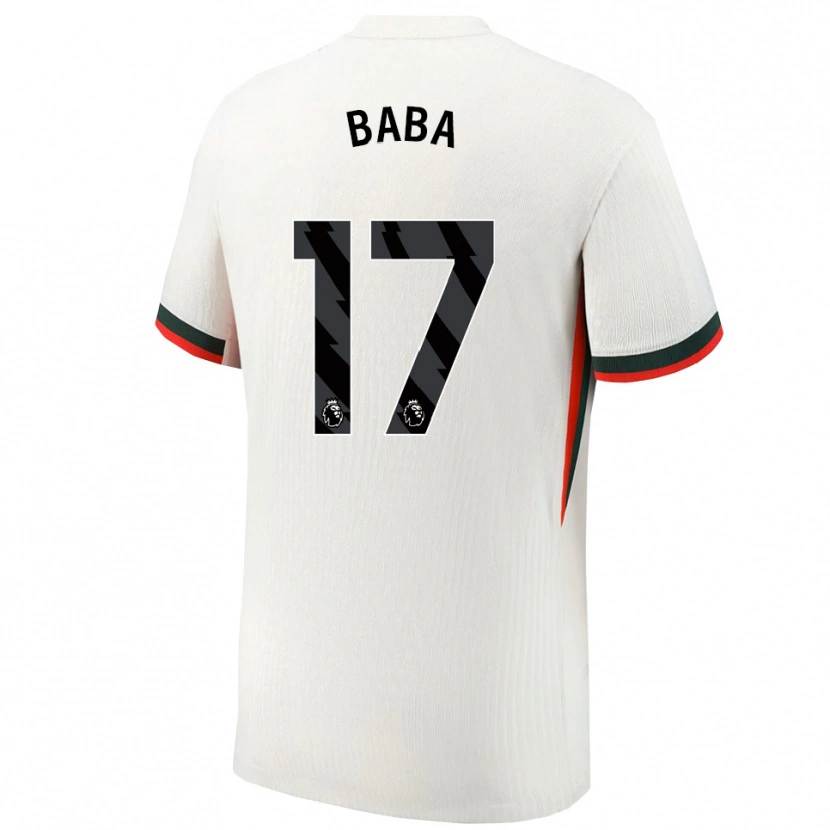 Danxen Femme Maillot Abdul-Rahman Baba #17 Blanc Vert Tenues Extérieur 2025/26 T-Shirt