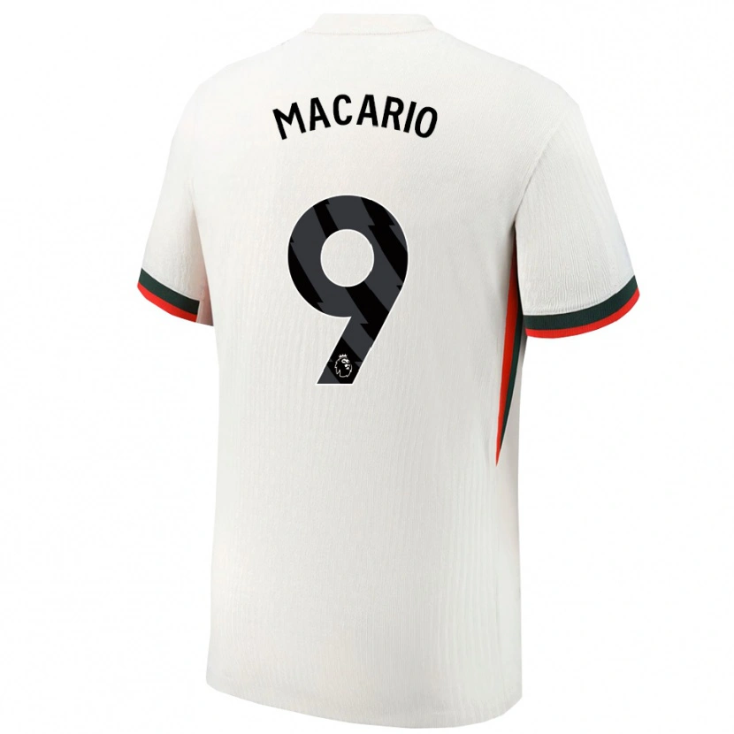 Danxen Femme Maillot Catarina Macario #9 Blanc Vert Tenues Extérieur 2025/26 T-Shirt