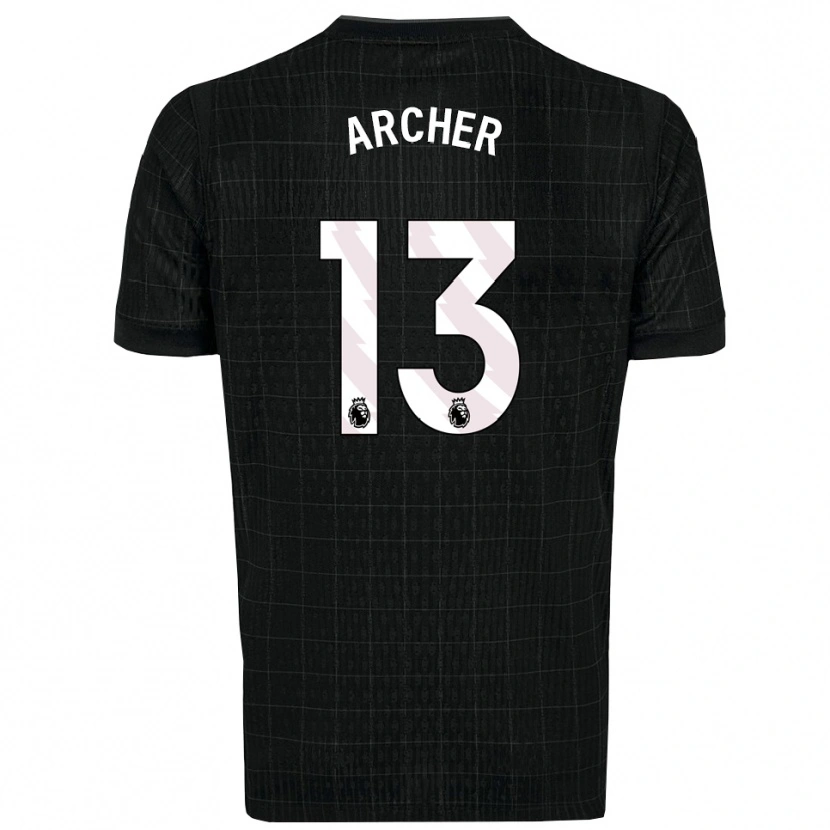 Danxen Femme Maillot Samual Archer #13 Noir Gris Tenues Extérieur 2025/26 T-Shirt
