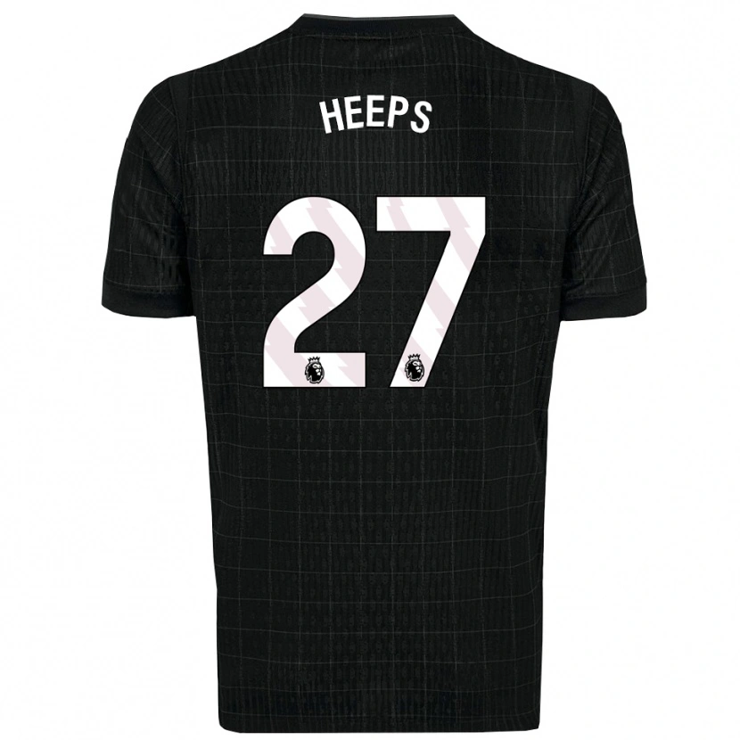Danxen Femme Maillot Eleanor Heeps #27 Noir Gris Tenues Extérieur 2025/26 T-Shirt