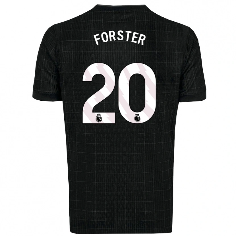 Danxen Femme Maillot Fraser Forster #20 Noir Gris Tenues Extérieur 2025/26 T-Shirt