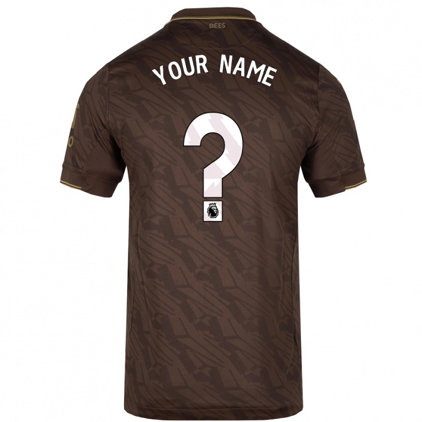 Danxen Femme Maillot Votre Nom #0 Marron Or Tenues Extérieur 2025/26 T-Shirt