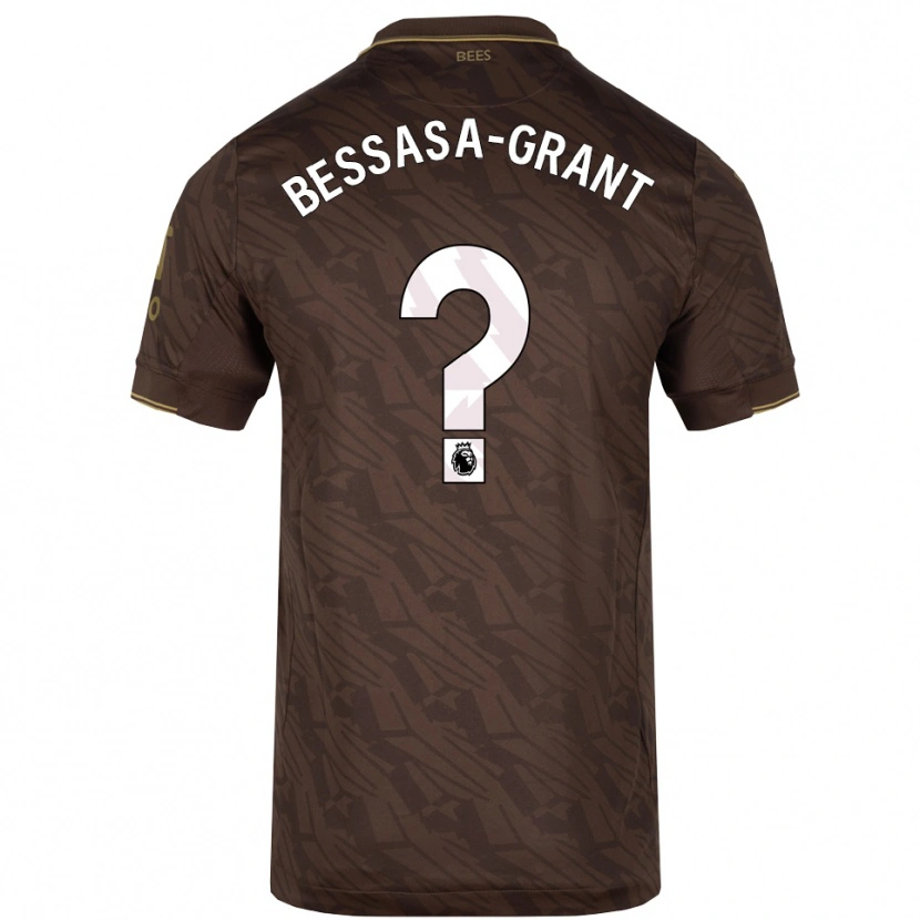 Danxen Femme Maillot Mekhai Bessasa-Grant #0 Marron Or Tenues Extérieur 2025/26 T-Shirt