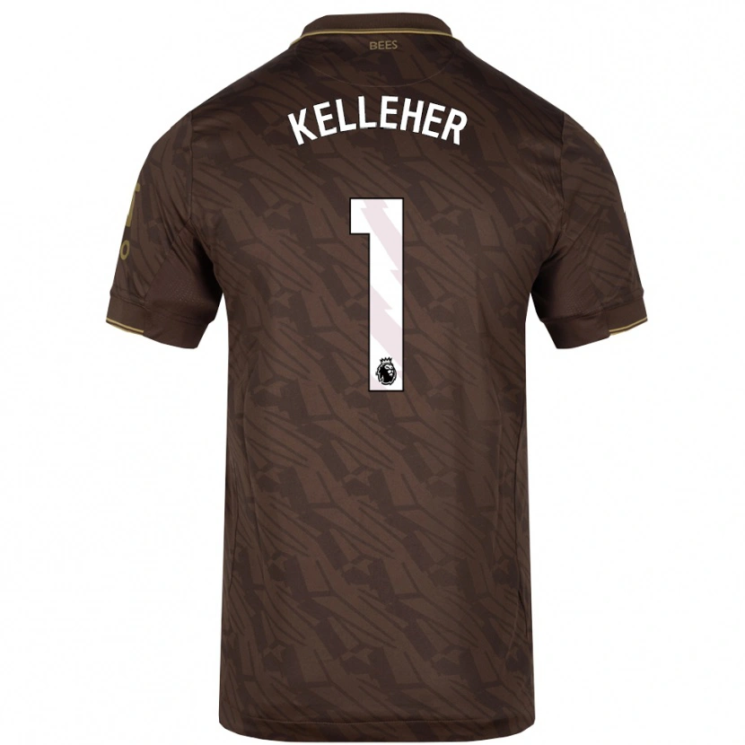 Danxen Femme Maillot Caoimhín Kelleher #1 Marron Or Tenues Extérieur 2025/26 T-Shirt