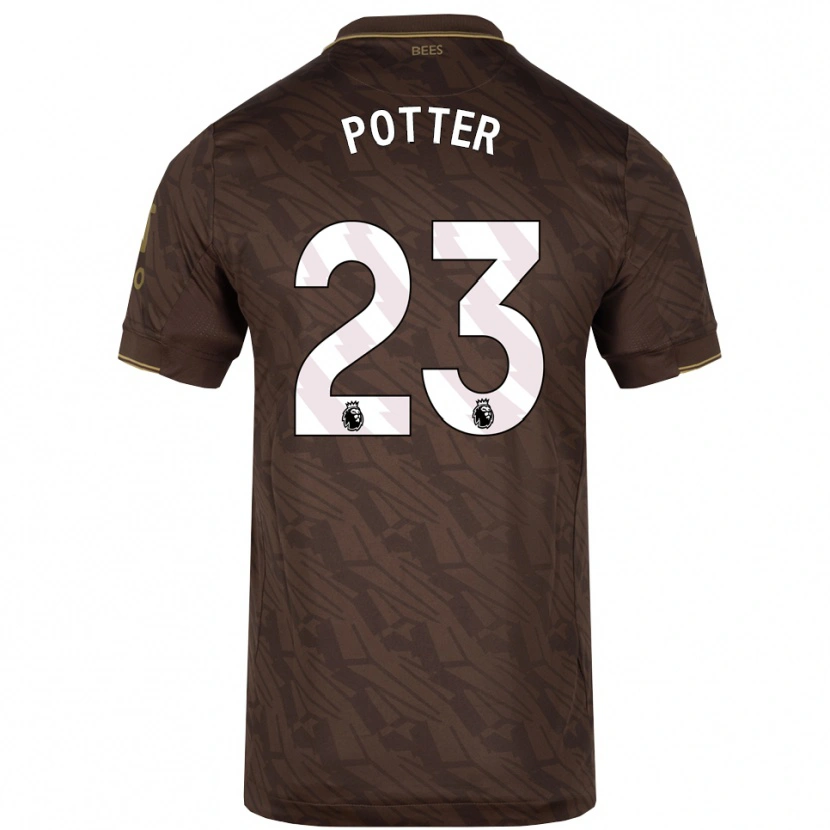 Danxen Femme Maillot Lucy Potter #23 Marron Or Tenues Extérieur 2025/26 T-Shirt