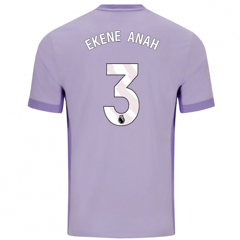 Danxen Femme Maillot Cristiano Ekene Anah #3 Taro Violet Blanc Tenues Extérieur 2025/26 T-Shirt