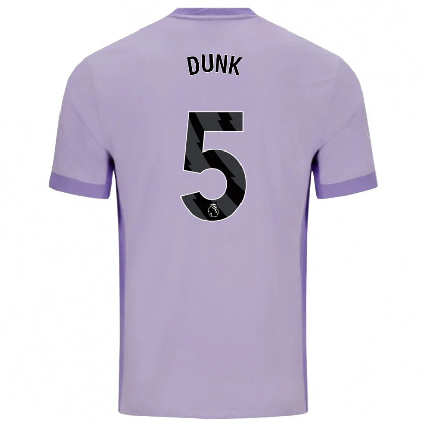 Danxen Femme Maillot Lewis Dunk #5 Taro Violet Blanc Tenues Extérieur 2025/26 T-Shirt