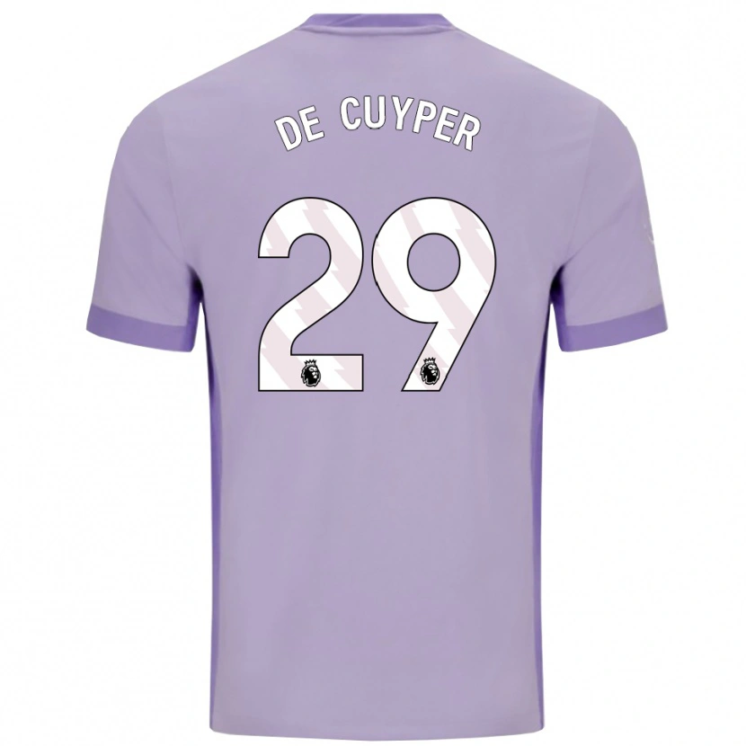 Danxen Femme Maillot Maxim De Cuyper #29 Taro Violet Blanc Tenues Extérieur 2025/26 T-Shirt