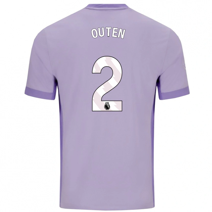 Danxen Femme Maillot Theo Outen #2 Taro Violet Blanc Tenues Extérieur 2025/26 T-Shirt