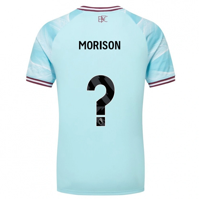 Danxen Femme Maillot Dylan Morison #0 Bleu Ciel Bourgogne Tenues Extérieur 2025/26 T-Shirt