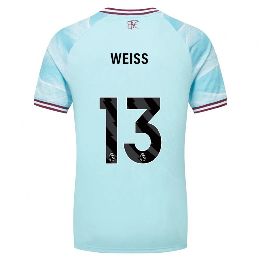 Danxen Femme Maillot Max Weiß #13 Bleu Ciel Bourgogne Tenues Extérieur 2025/26 T-Shirt