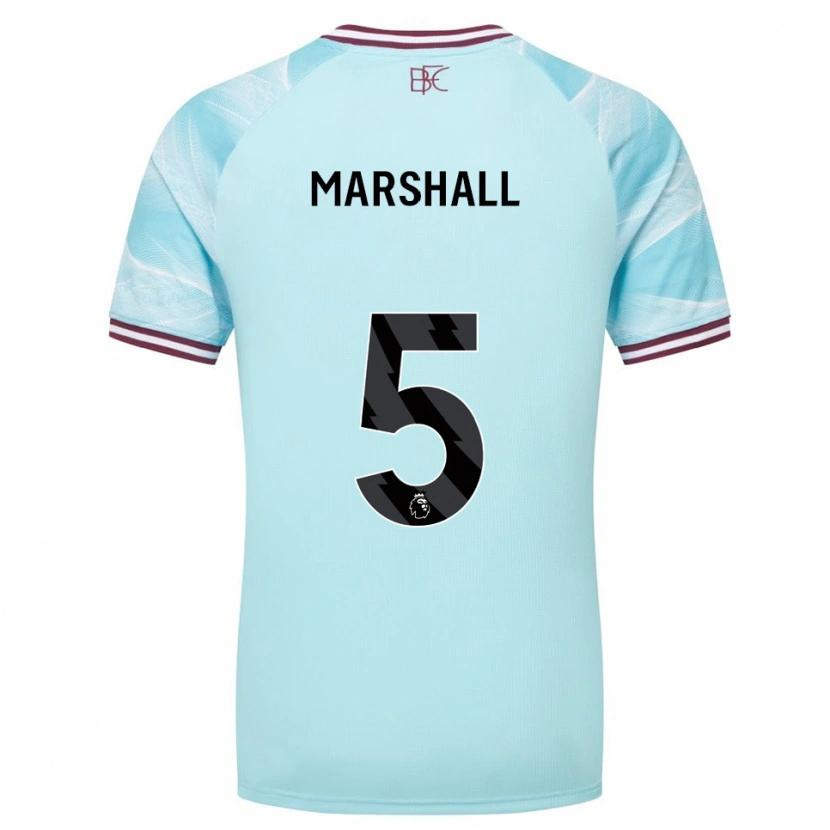 Danxen Femme Maillot Georgia Marshall #5 Bleu Ciel Bourgogne Tenues Extérieur 2025/26 T-Shirt