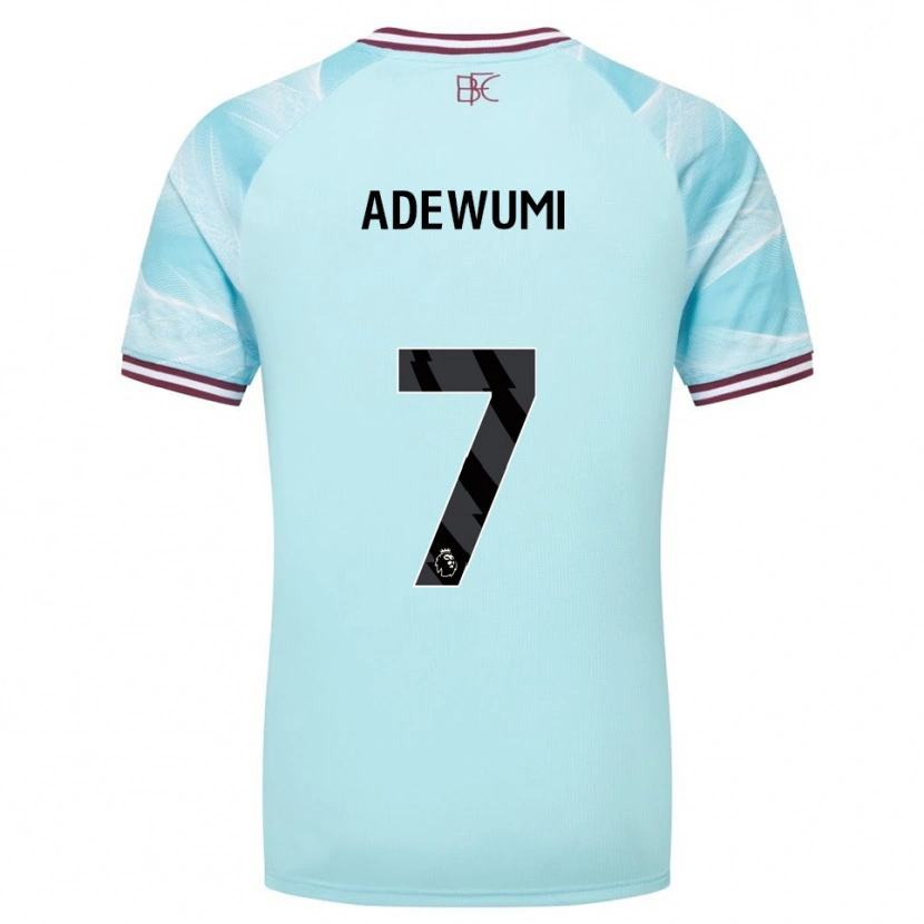 Danxen Femme Maillot Oluwaseun Adewumi #7 Bleu Ciel Bourgogne Tenues Extérieur 2025/26 T-Shirt