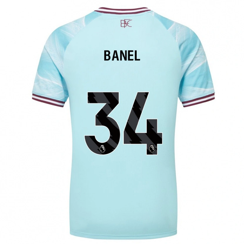 Danxen Femme Maillot Jaydon Banel #34 Bleu Ciel Bourgogne Tenues Extérieur 2025/26 T-Shirt