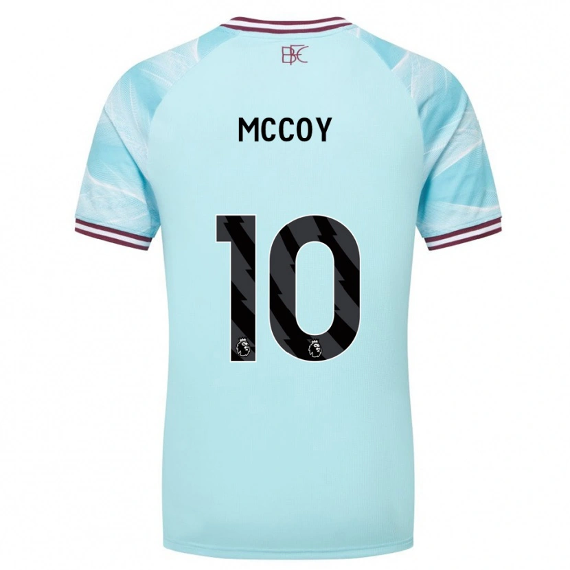 Danxen Femme Maillot Adam Mccoy #10 Bleu Ciel Bourgogne Tenues Extérieur 2025/26 T-Shirt