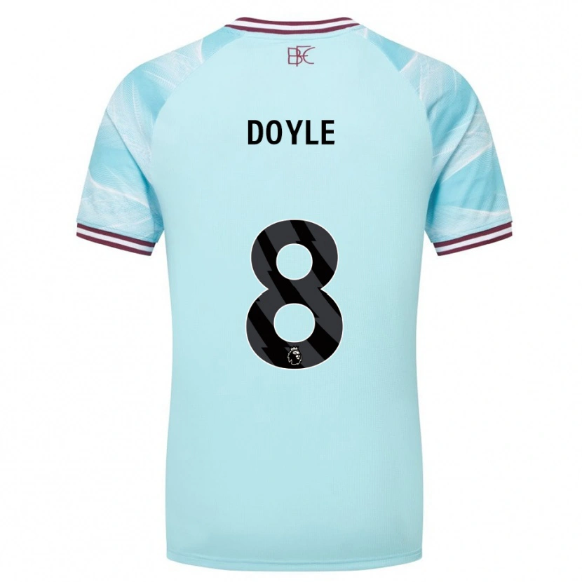 Danxen Femme Maillot Emma Doyle #8 Bleu Ciel Bourgogne Tenues Extérieur 2025/26 T-Shirt