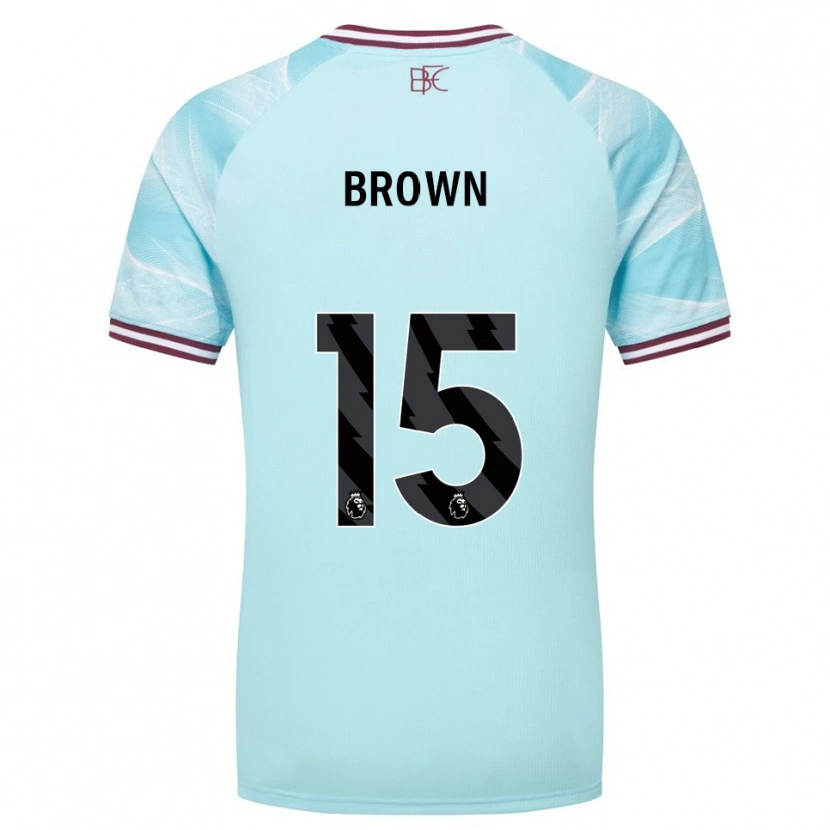Danxen Femme Maillot Kian Mcmahon-Brown #15 Bleu Ciel Bourgogne Tenues Extérieur 2025/26 T-Shirt