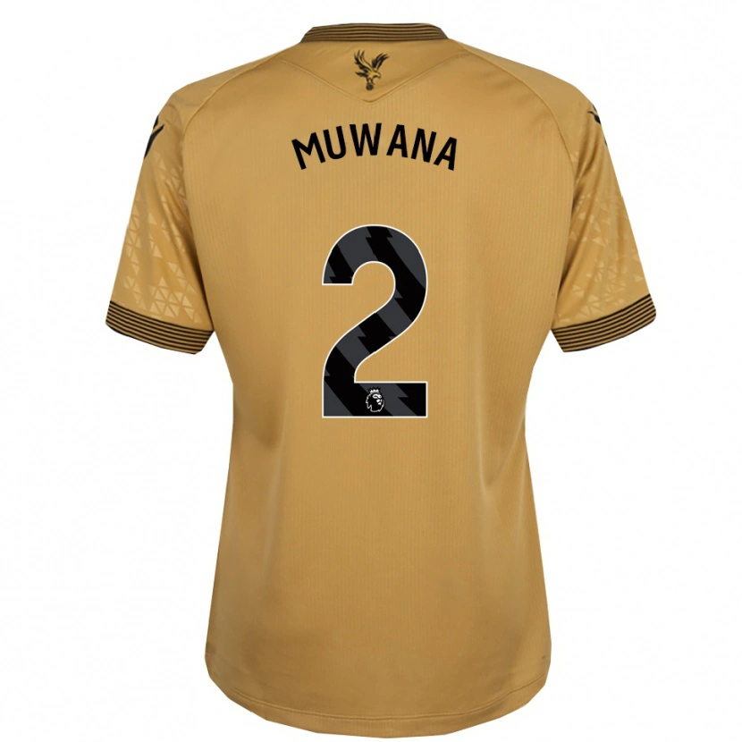 Danxen Femme Maillot Joshua Muwana #2 Or Noir Tenues Extérieur 2025/26 T-Shirt