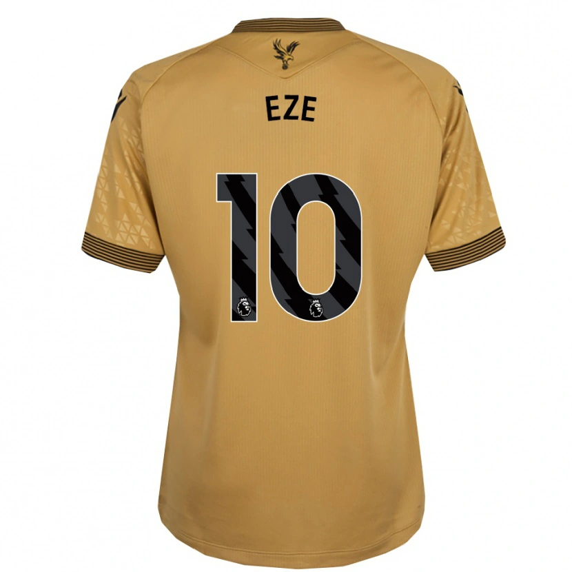 Danxen Femme Maillot Eberechi Eze #10 Or Noir Tenues Extérieur 2025/26 T-Shirt