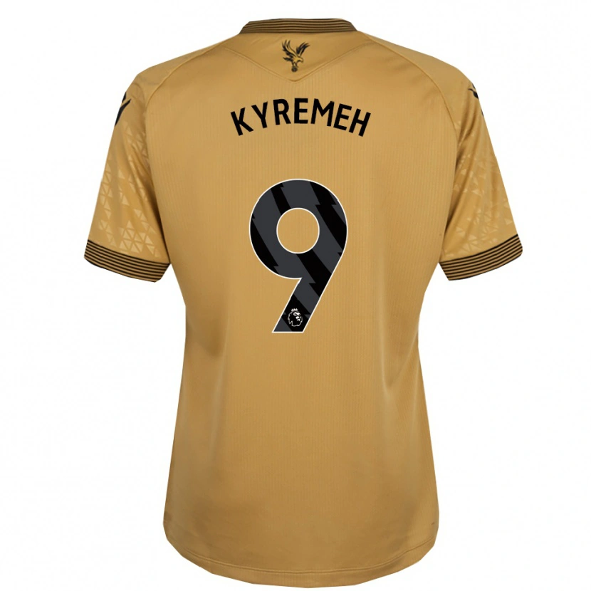 Danxen Femme Maillot Jerome Kyremeh #9 Or Noir Tenues Extérieur 2025/26 T-Shirt