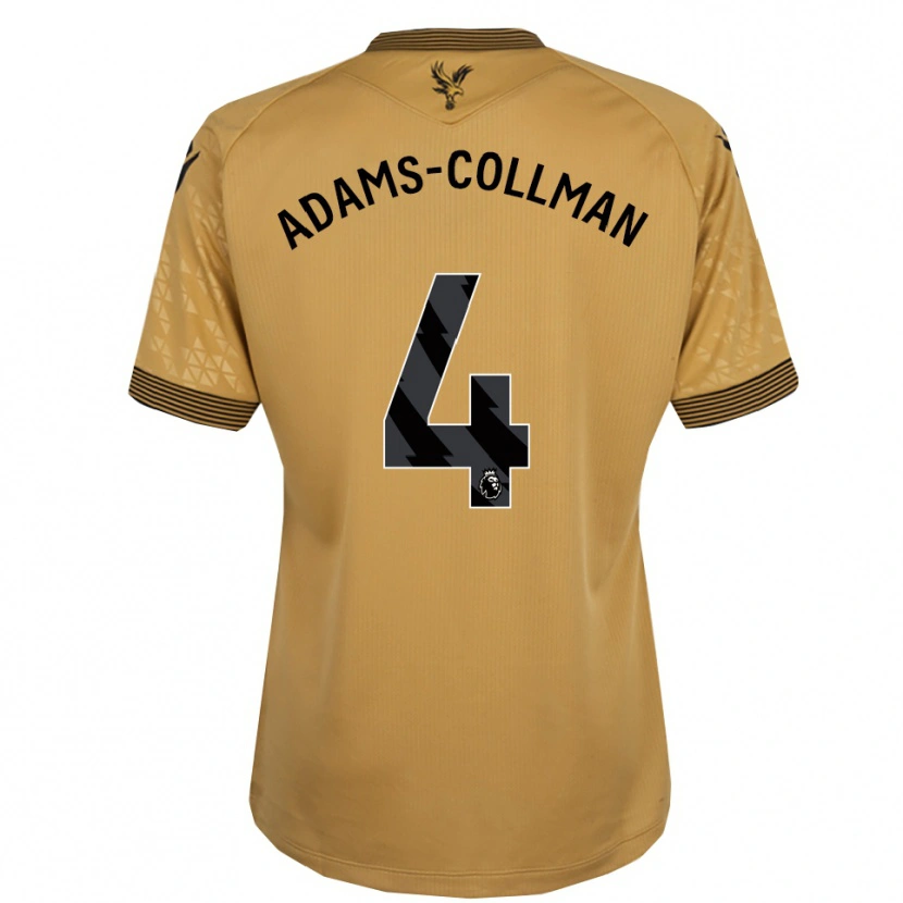 Danxen Femme Maillot Kai-Reece Adams-Collman #4 Or Noir Tenues Extérieur 2025/26 T-Shirt