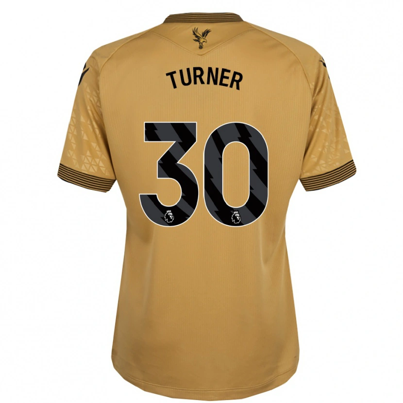 Danxen Femme Maillot Matt Turner #30 Or Noir Tenues Extérieur 2025/26 T-Shirt
