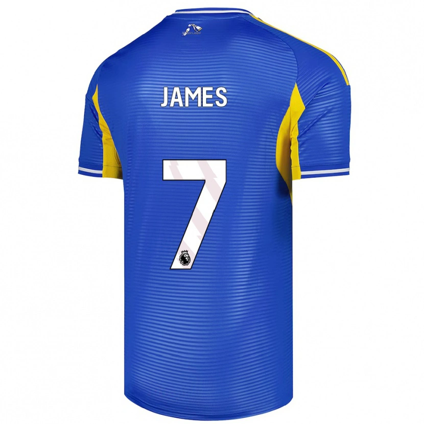 Danxen Femme Maillot Daniel James #7 Bleu Jaune Tenues Extérieur 2025/26 T-Shirt