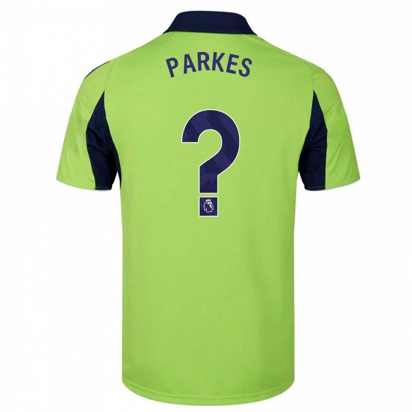 Danxen Femme Maillot Stefan Parkes #0 Vert Marine Blanc Tenues Extérieur 2025/26 T-Shirt