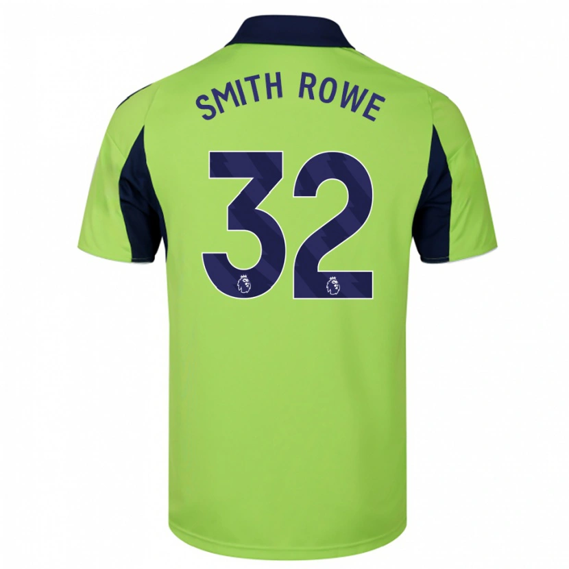 Danxen Femme Maillot Emile Smith Rowe #32 Vert Marine Blanc Tenues Extérieur 2025/26 T-Shirt