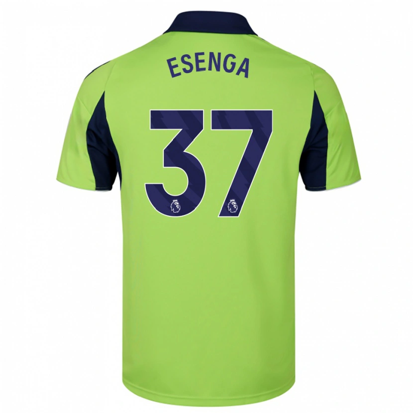 Danxen Femme Maillot Jonathan Esenga #37 Vert Marine Blanc Tenues Extérieur 2025/26 T-Shirt