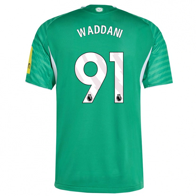 Danxen Femme Maillot Mohamed Waddani #91 Vert Blanc Tenues Extérieur 2025/26 T-Shirt
